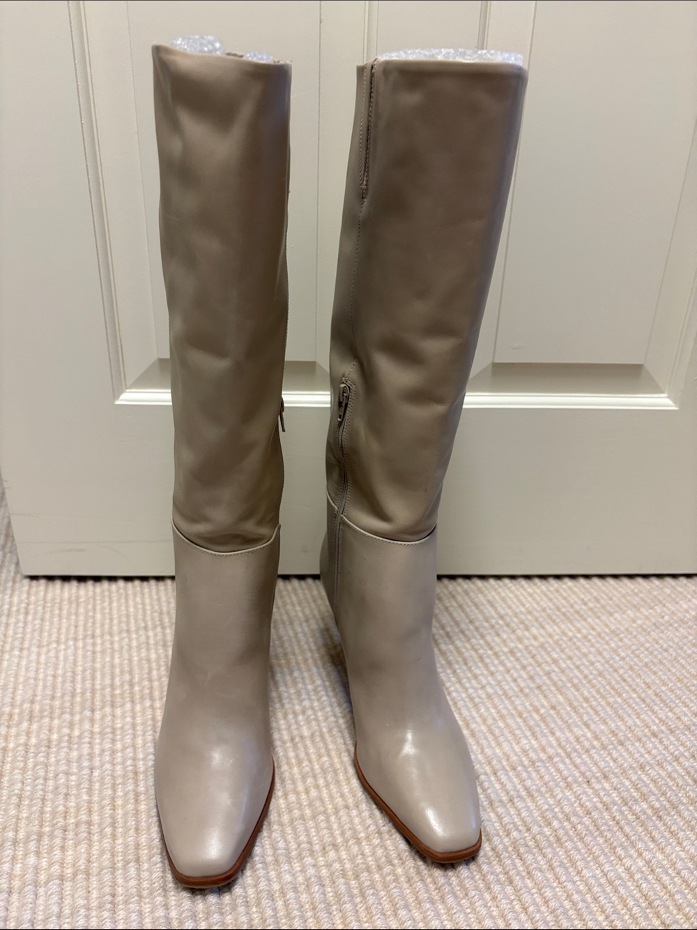 Bernardo Taupe Over-the-Knee Leather Boots